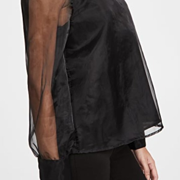 Brand New En Saison Organza Collared Blouse, M - Picture 4 of 7